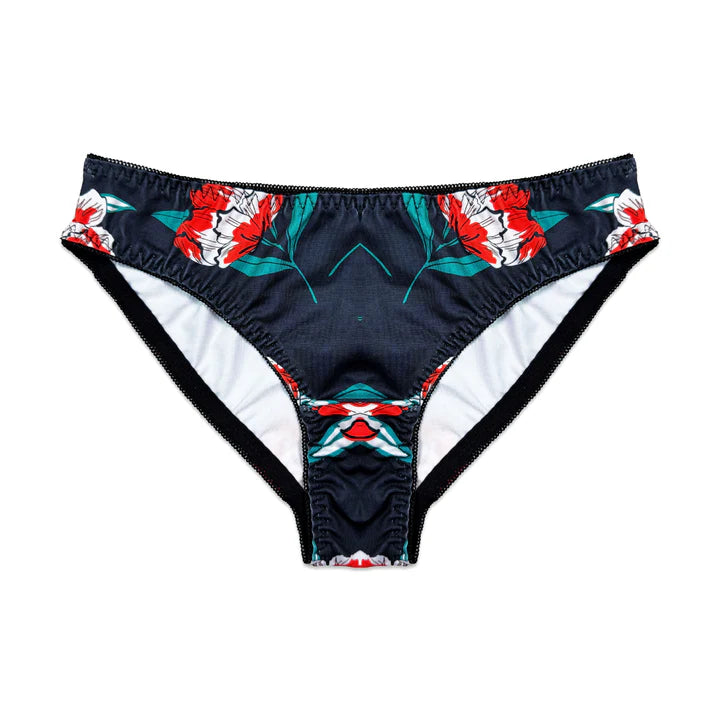 Cheek Floral Print Padded Bra and Panty Set