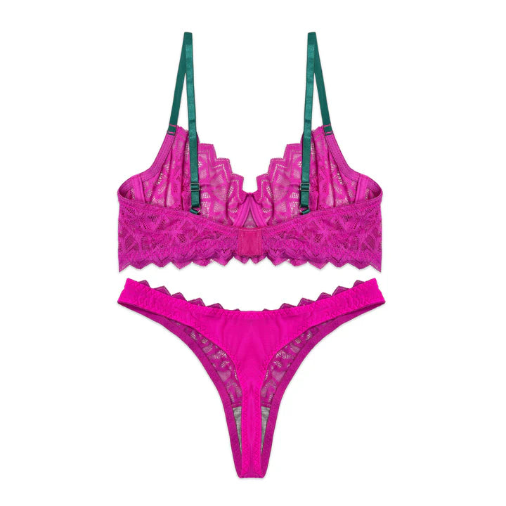 Non Padded Bra Set - Blush Ivy