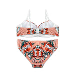 Cheek Floral Print Padded Bra and Panty Set