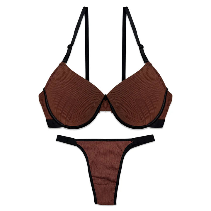 Bra Set - Cocoa Curve