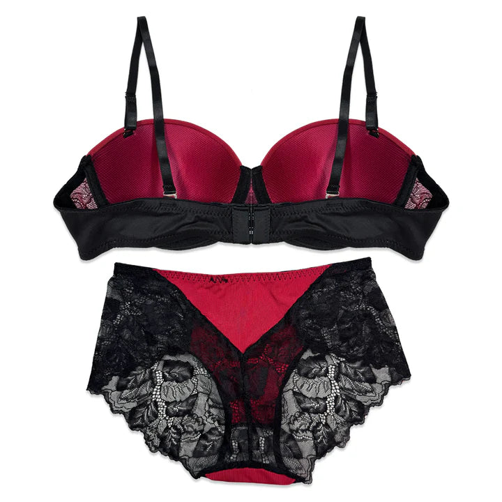 Bra Set - Crimson Whisper