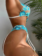 Garter Set - Azure Bloom